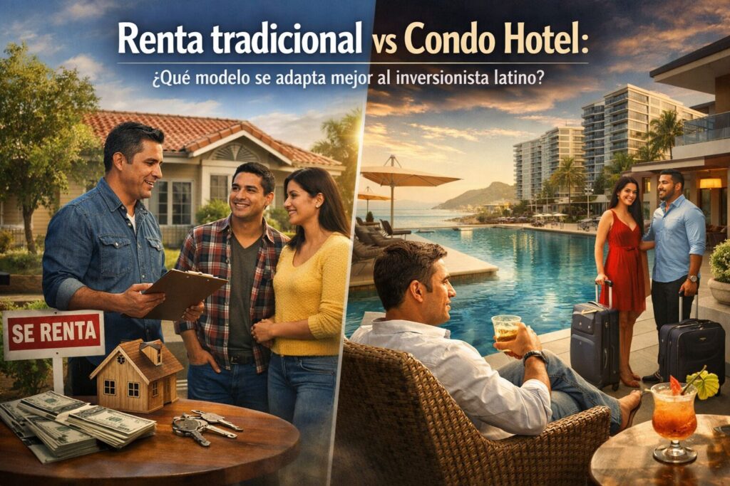Renta tradicional vs condo hotel: ¿qué modelo se adapta mejor al inversionista latino?