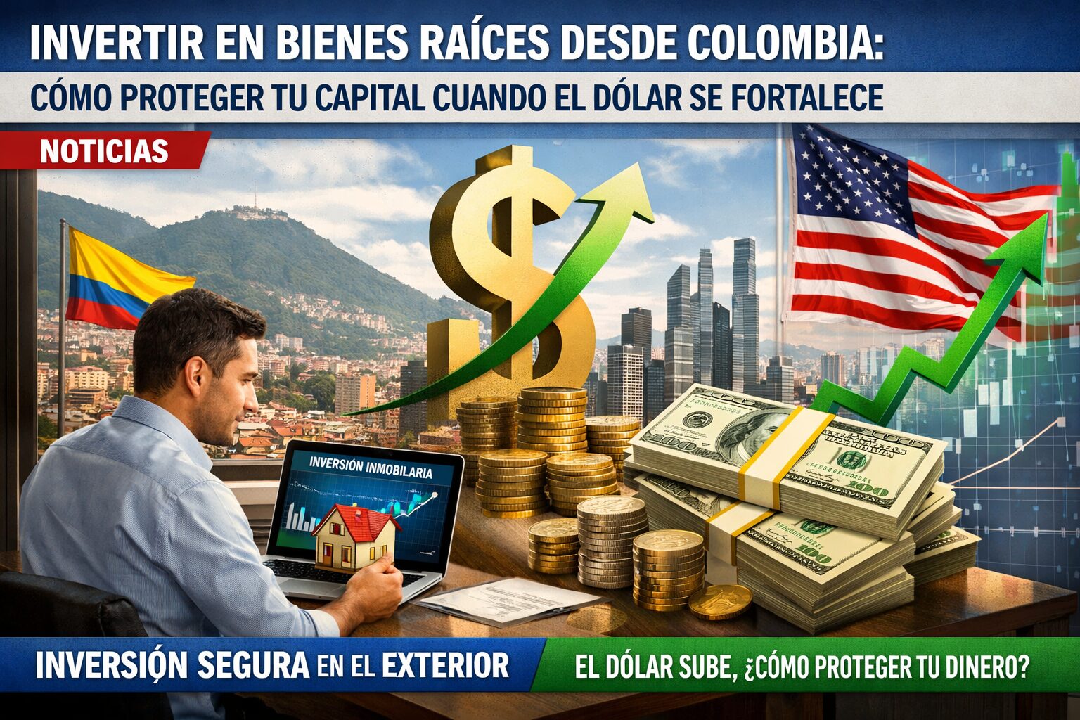 Invertir en bienes raíces desde Colombia: cómo proteger tu capital cuando el dólar se fortalece